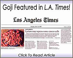 LA Times, Goji Berries